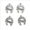 Lot 100 pièces bonne chance fer à cheval Antique argent breloques pendentifs pour la fabrication de bijoux Bracelet collier boucles d'oreilles 14 17mm DH0849189Y