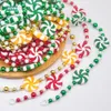 Décorations de Noël 2,4 mètres de bonbons colorés pendentif guirlande Ins série nordique bonbons boule chaîne à la main pépinière chambre d'enfants décor d'arbre de Noël 231027