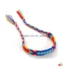 Charm Bracelets Vintage Boho Nepal Ethnic Handmade Bracelet Colorf Beach Braid String Cotton Wrap Woven Rope Friendship For Women Men Dhing