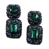 stud Juran Luxury Blue Crystal Square Dangle أقراط للنساء أوروبا على غرار الإكسسوارات المجوهرات الحفلات الأنيقة 231026