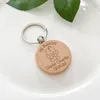 Other Event Party Supplies 20pcs Personalized Wood Christening Keychains Key Ring Souvenir Customized Baby Baptism Party Favor Wooden Key Chain Giveaway 231026