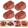 Party Decoration 4 PCS Cooked Simulated Beef Nuggets Child Children's Toys Display Model PVC Artificial Prop