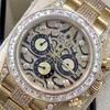 Rolaxs Orologio svizzero con diamanti Funzione meccanica automatica Orologi Impermeabile Cosmic Design Ditona 116528 Aggiornato 116588 Meccanico automatico Retro in oro D WN-DM8L