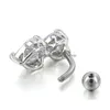 Navelklockknapp ringer 316L Steel Belly Crystal Piercing Earring Gold Body Jewelry Drop Delivery OTJ1C