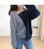 Maglieria da donna Stile giapponese coreano Patchwork Irregolare Chic Ragazza Autunno Cardigan Maglione lavorato a maglia Camicie Moda Donna Primavera Casual