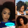 Syntetyczne peruki 13x4 koronkowe czołowe włosy dla czarnych kobiet wstępnie wyrzucone z Baby Remy afro Kinky Curly Indian Closure Front 13x6 Peruka 231027