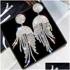 Dangle Lustre Long Gland Cristal Boucles D'oreilles Pour Femmes Bijoux Géométrique Fl Strass Boucle D'oreille Déclaration Bijoux Dro Dhgarden Otw8E