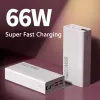 30000mAh Power Bank för iPhone 11 12 13 14 Pro Huawei Xiaomi Samsung PD 20 66W Fast Charging Extern Battery Charger PowerBank