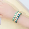 Bracelets porte-bonheur Design couleur or en forme de cœur, breloques colorées faites à la main, bracelet élastique Boho pour femmes, bijoux de Couple 231027