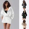 Dameshoodies Herfst Winter Hoodie Sweatshirt Jurk Casual Trekkoord Rits Lange mouw Bodycon Mini Effen Kort