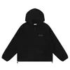 OF Double thread Chaopai High Street Half zip fleece FOG hoodie coat