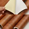 Wallpapers Wood Grain DIY Sticker PVC Self Adhesive Waterproof Renovation Furnitures Wall Home Decor Sticky Paper Decal 231027