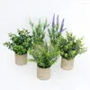 Flores decorativas planta artificial vaso romântico provence lavanda para decoração de casa casamento natal falso