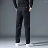 Мужские брюки высокого класса в стиле вестерн, деловые осенние утолщенные эластичные и универсальные повседневные мужские брюки для похудения