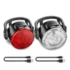 Fahrradlichter USB-aufladbare Fahrradlichter Mini-Warnrücklichter LED-wasserdichte Hochglanz-Reitrücklichter Vordere und hintere Fahrradlichter Scheinwerfer 231027