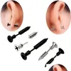 Stud Punk Nail Hole Screw Earrings Stainless Steel Ear Piercing Jewelry For Women Men Drop Delivery Dh95T