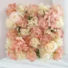 Decorative Flowers Artificial Rose Flower Wall Panel Wedding Bridal Baby Shower Party DIY Square Floral Backdrop Decoration Pography Prop
