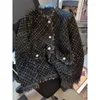 Tricots pour femmes 2023 Automne Français Style de luxe Simple Boutonnage Col rond Veste pour femmes Hiver Glands Casual Mode Lâche Élégant Manteau