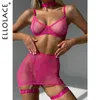 Sexig uppsättning ellolace sensuell erotisk underkläder transparent fantasi underkläder utan censur babydoll mesh naken sexdräkt porrdräkt 231027