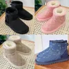 Kids Boots Classic Ultra Australie Mini Ultra Shoes مطبوعة Toddler Girls Designer Snow Booties Children Boys Australian Bottes W H5fi#