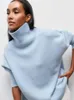 女性のセータータートルネック秋の冬固形エレガントな濃い暖かい長袖プルオーバーレディースカジュアルベーシックジャンパートップ231026