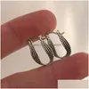 Stud Vintage Punk Oorbellen Voor Vrouwen Nieuwe Mode Creatieve Twist Kronkelende Geometrische Handgemaakte Partij Sieraden Drop Delivery Jewelr Dhgarden Otpye