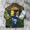 Casablanca stijl alchemie grafiek afdrukken zon maan constellation totem Zijden shirt met lange mouwen Unisex DQRH2193