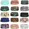 Urok Bracelets 1 PC Stone Stone Onyks Agates okrągłe z koraliki bransoletki dla kobiet biżuterii REIKI Ręcznie