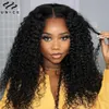 Synthetic Wigs Unice Hair Wear Go Glueless Wig Pre Cut 6x475 Lace Plucked Natural Black Deep Curly Front for Women 231027