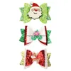 Hårtillbehör Jul Hair Clip Bow Tree Santa Claus Children Hair Clips Baby Hairpins Headwear Girls Drop Delivery Products Tools DHXEB