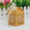 Gift Wrap 50pcs/lot Wedding Birthday Party Favors Candy BOX Boxes Love Heart Packaging Lase Cut Baby Shower Chocolate Cookie