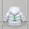 Unten Mantel 2023 kinder Jacke Lange Ärmel Zipper Warme Cartoon-Muster Mädchen Jungen Mäntel Winter kinder Jungen 231026