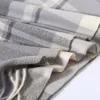 Scarves Winter Cashmere Scarf for Men Plaid Color Warm Pashmina Shawl Head Wrap Tassel Knitted Foulard Blanket 231027