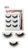 Epacket Ny 5in1 Magnetiska falska ögonfransar Set 3D Mink False Eyelashes Magnetiska ögonfransmagnetiska vätskekoyeliner och Twezer9458738