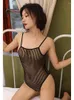 Kvinnors badkläder maillot de bain femme kvinnor en bit baddräkt bikini sexiga hängslen transparent chiffong rand naken rygg rolig strand