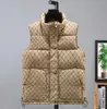 G8988 designer mens vest women zipper B plaid puffer vest bodywarmer down cotton mens gilet sleeveless winter jacket coat