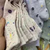 Meias femininas engraçado lua estrelas padrão harajuku planeta espaço tubo meia colorido doce quente bonito casual streetwear meias