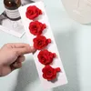 Haarschmuck 5 Teile/satz 1,7 ''Süße Rose Blume Clips Für Kinder Mädchen Mini Einfarbig Haarnadeln Barrettes Kopfbedeckung Mode