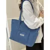 Marsupi Borsa a tracolla Foufurieux Borsa tote di grande capacità Borsa per computer in velluto a coste per studenti universitari