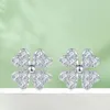 Glory Pace Vvs Four Leaf Clover Prezzo S925 Argento Moissanite Stud con diamanti all'ingrosso