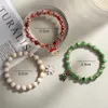 Braccialetti con ciondoli Perline elastiche della Boemia per le donne Set di braccialetti impilabili multistrato di Natale Set di gioielli multicolori per ragazze 231027