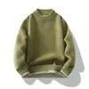 Men's Hoodies 2023 Winter Warm And Thickened Mink Fleece Sweater Round Neck Loose Solid Large Knit