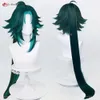 Catsuit Costumes jeu Genshin Impact Cosplay 40 cm/90 cm rouge/vert rouge Xiao résistant à la chaleur cheveux synthétiques Anime perruques + bonnet de perruque