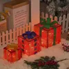 Christmas Decorations Lighted Up Outdoor Luminous Gift Box With Bow For Holiday Tree Home Yard Decor 231027