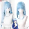 Catsuit Costumes Anime That Time I Got Reincarnated as A Slime Rimuru Tempest Cosplay Wig 70cm Light Blue Heat Resistant Fiber Hair Party Wigs