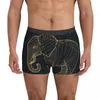 Sous-vêtements Elephant Sous-vêtements Art minimaliste Boxer pour hommes Boxershorts unis Sublimation Plus Taille