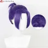 CATSUT -kostymer Blue Lock 34 cm Purple Reo Mikage Heat Resistant Hair Seishiro Nagi Cosplay Anime Wigs + Wig Cap