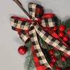 クリスマスデコレーションリースフロントドアウィンドウウォールハングガーランドレッドボール装飾品ホームデコレーション2023 Navida 231027