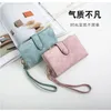 Portafogli Borsa con sollevamento a mano Borsa smerigliata Donna Corta Versione coreana dello studente Piccolo Fresco Carino Tre pieghe Multi Card Fermasoldi da donna