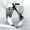 Cluster Rings 925 Silver Vintage Style Embossed Men's Ring Scorpion Memorial Day Punk Jewelry